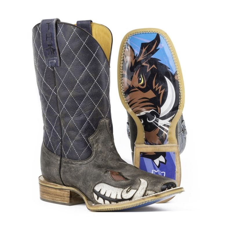 Tin Haul Mens Not Boaring Square Toe Boots