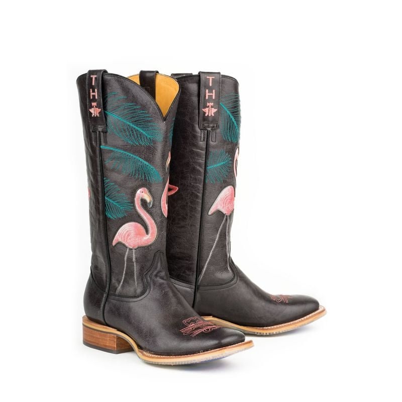 Tin Haul Ladies Flamingo Square Toe Boots
