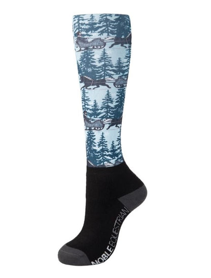Over The Calf Printed Merino Wool Peddies