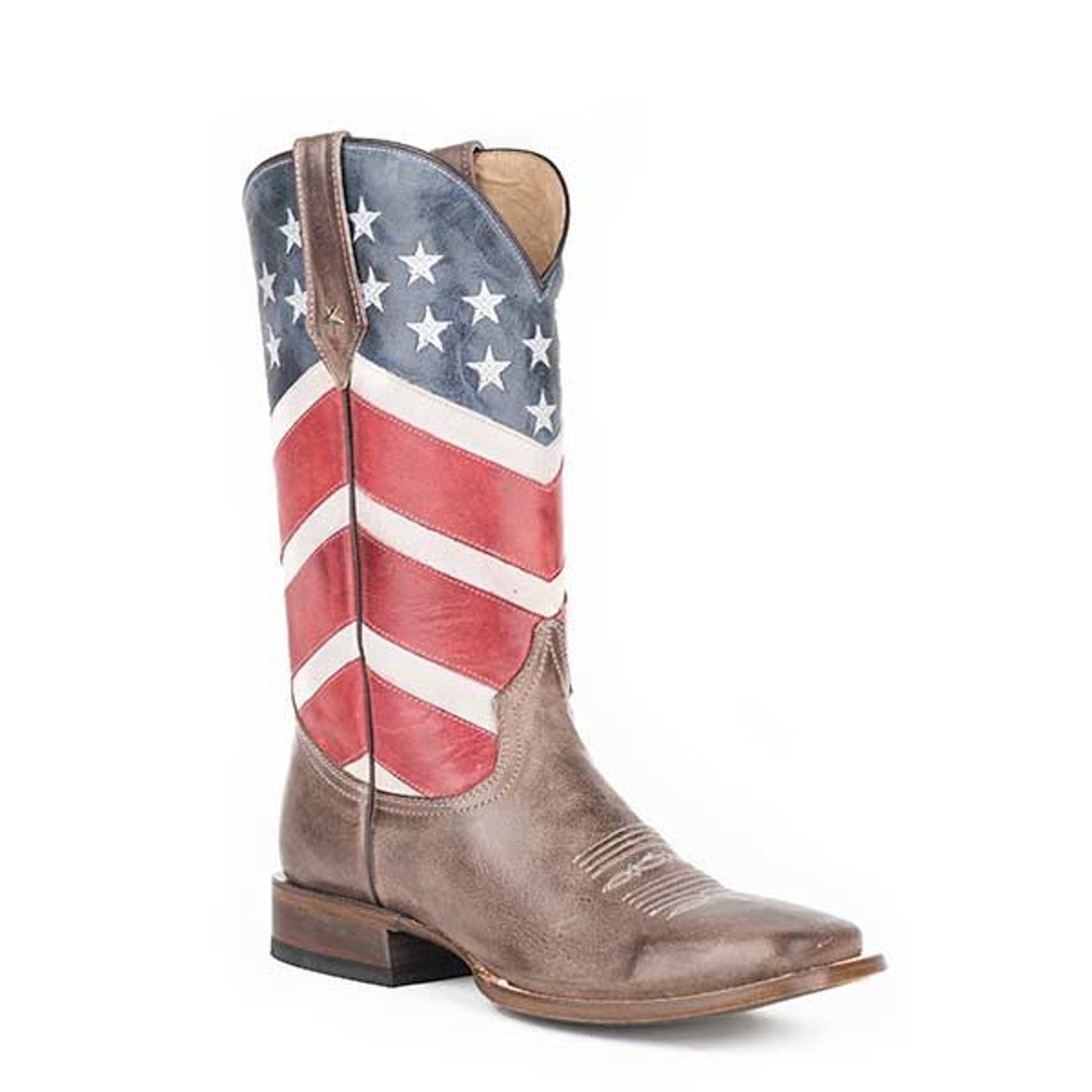 Roper Mens Waving The Red White Blue Boots