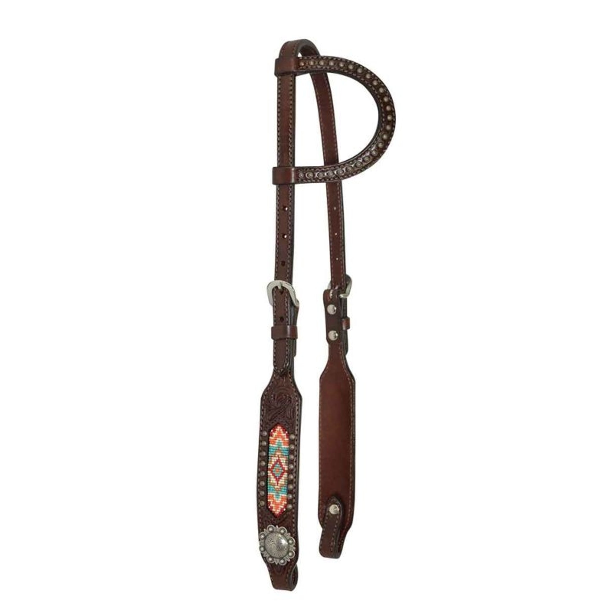 Circle Y Beaded Inlay 5/8in One Ear Headstall