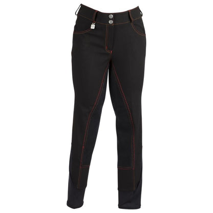 Huntley Ladies Black Knee Patch Riding Pant