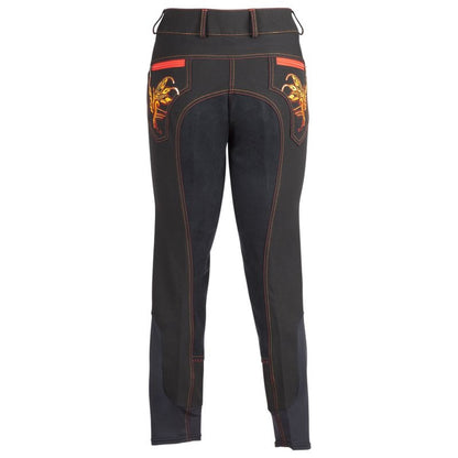 Huntley Ladies Black Knee Patch Riding Pant