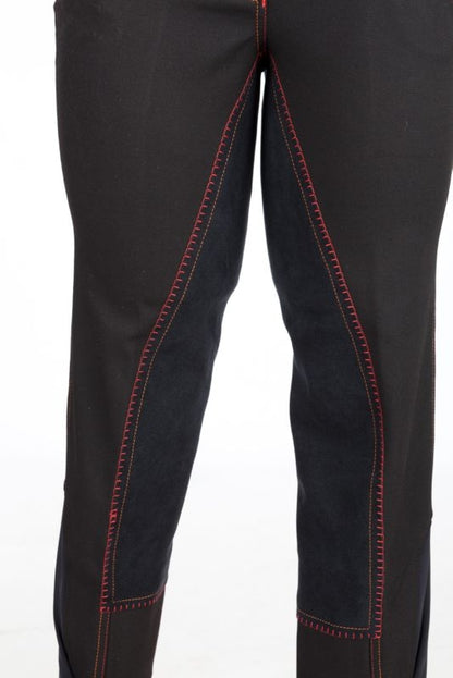 Huntley Ladies Black Knee Patch Riding Pant