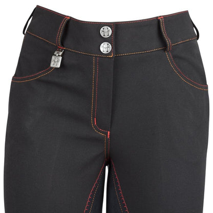 Huntley Ladies Black Knee Patch Riding Pant