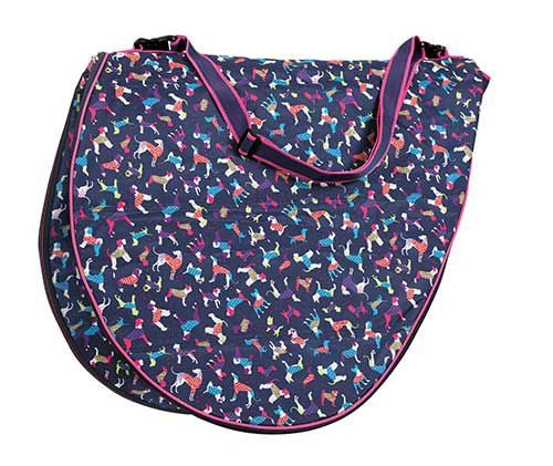 Shires Dog Print Saddle Carrying Bag