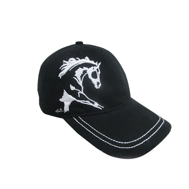 Lila Wild Horse Embroidered Hat