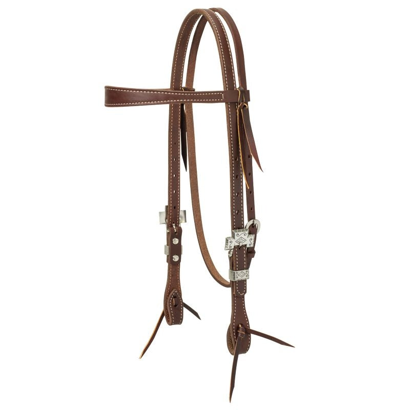 Weaver Working Slim Browband Headstall with Cross