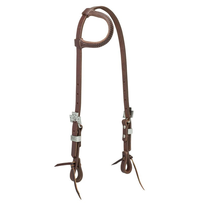 Weaver Working Cowboy Sliding Ear Headstall Cross