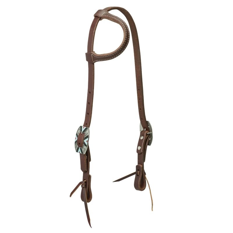 Weaver Working Sliding Ear Headstall with Rope Edge