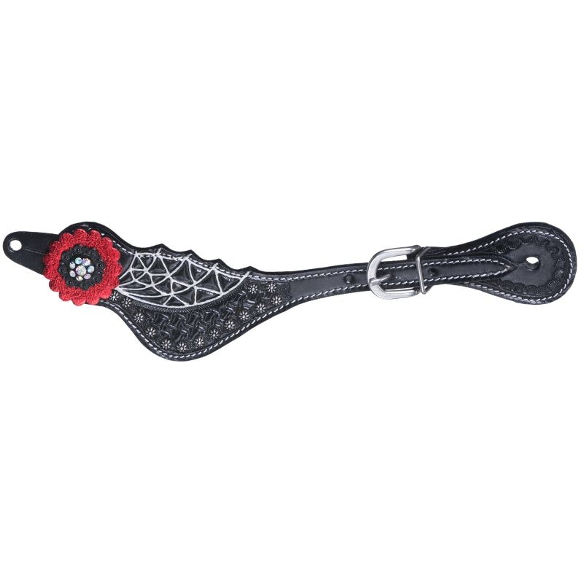Silver Royal Black Widow Spur Straps
