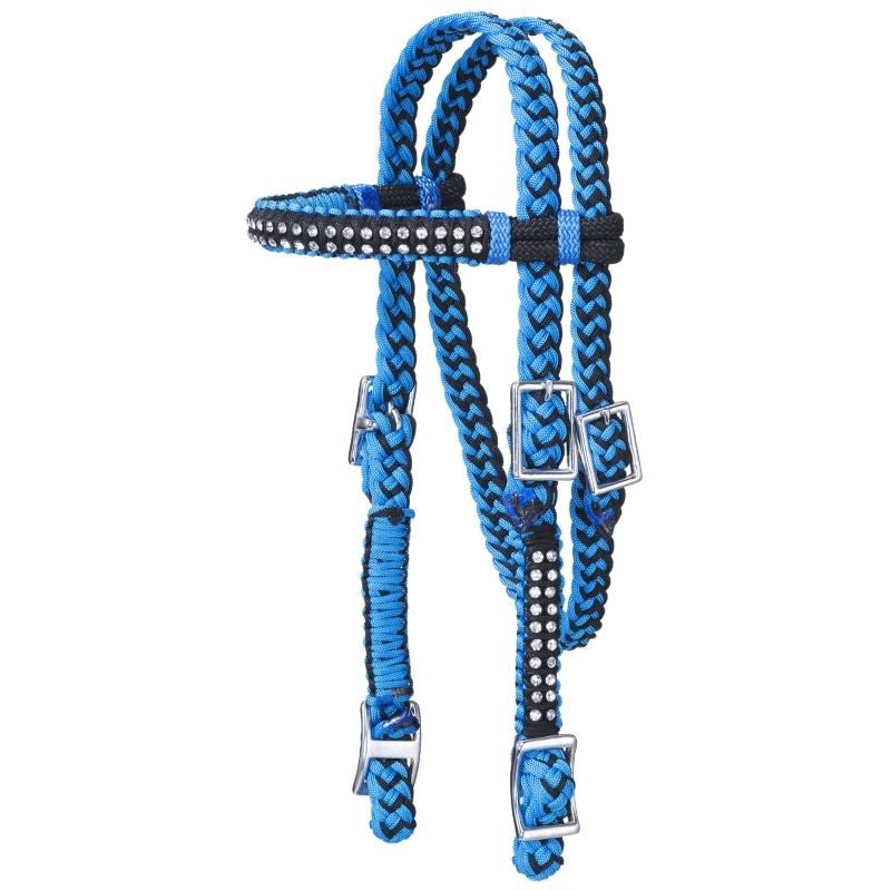Tough1 Mini Braided Browbnd Hdstl Crystal