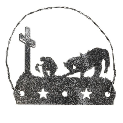 Equine Motif Glitter Ornament