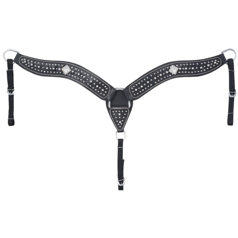 Tough1 Starlight Breast Collar with Crystal Conchos