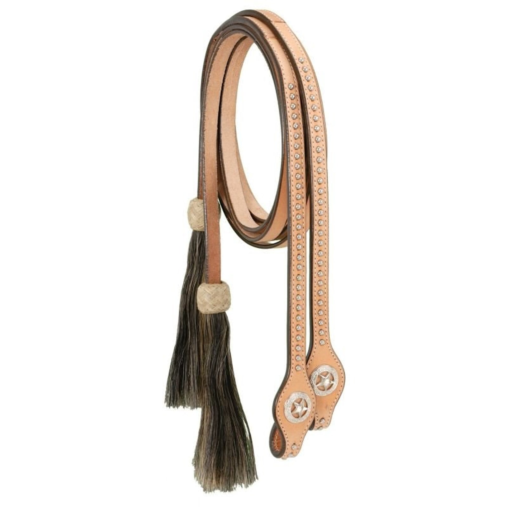 Tough1 Split Reins Dots Conchos Tassels