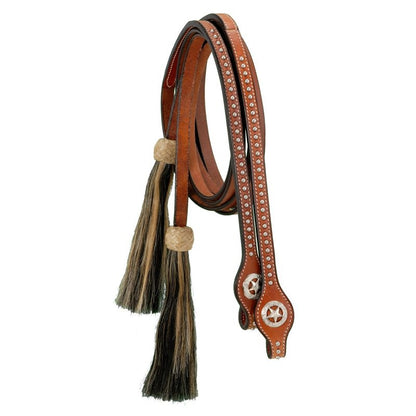 Tough1 Split Reins Dots Conchos Tassels