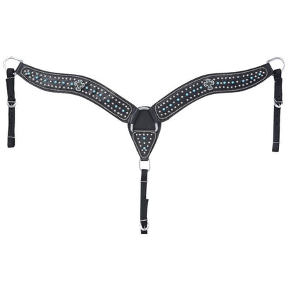Tough1 Eclipse Starlight Turq Cross Breast Collar