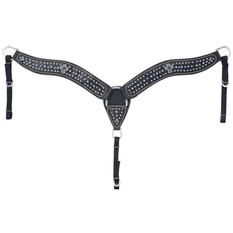 Tough1 Eclipse Starlight Turq Cross Breast Collar