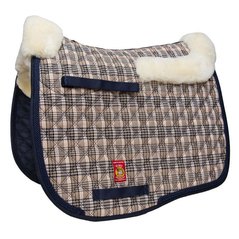 Lettia Baker Plaid Dressage Pad w. Sheepskin