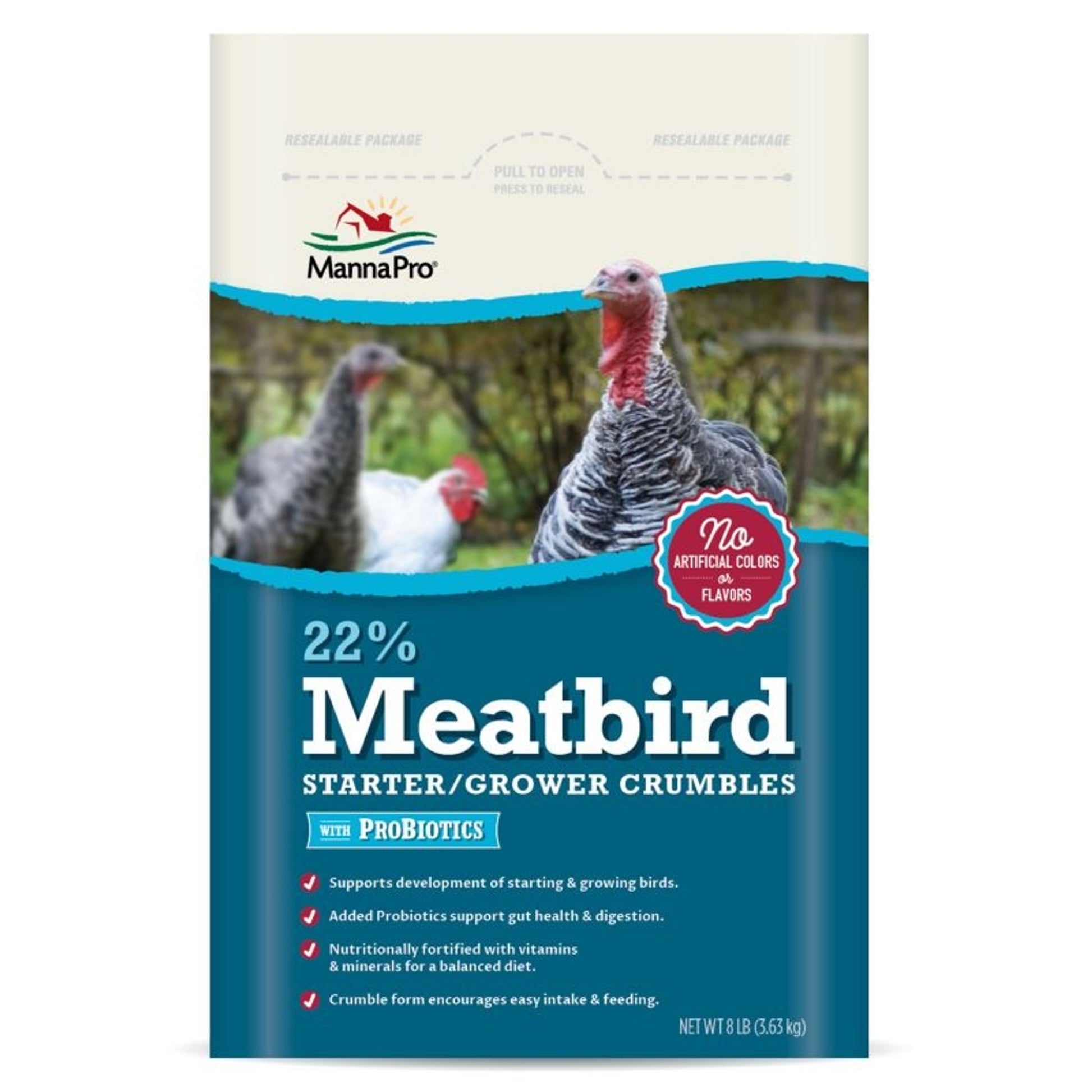 Meatbird Starter Grower Crumbles with Probiotics