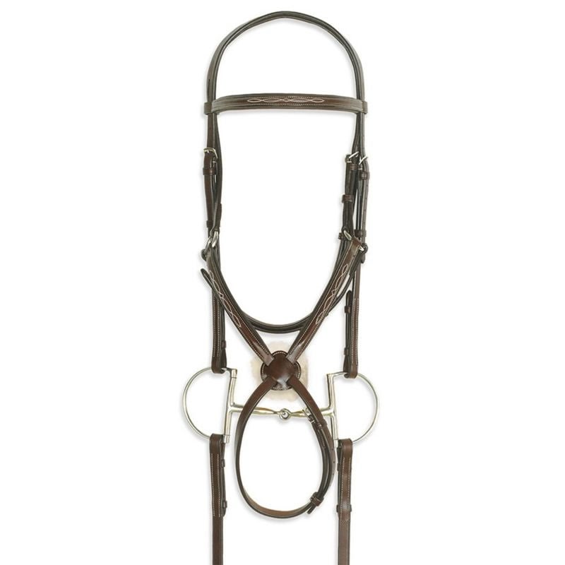 Ovation Comfort Crown Figure 8 Bridle with Grip Reins