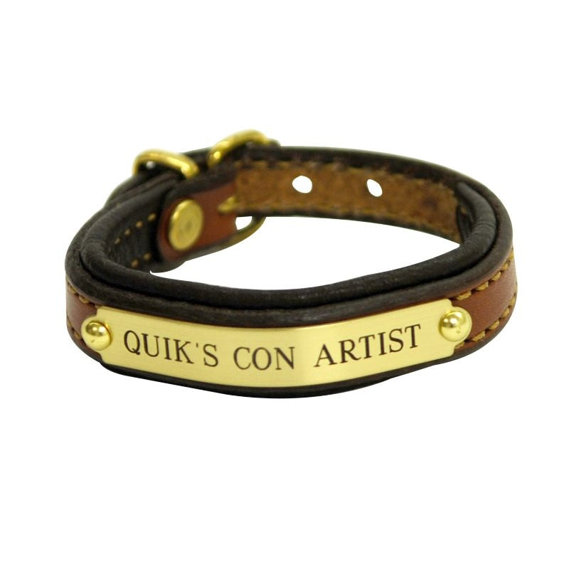Padded Leather ID Bracelet