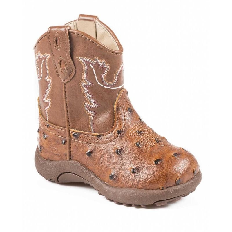 Roper Cowbabies Bumps Infant Tan Boots