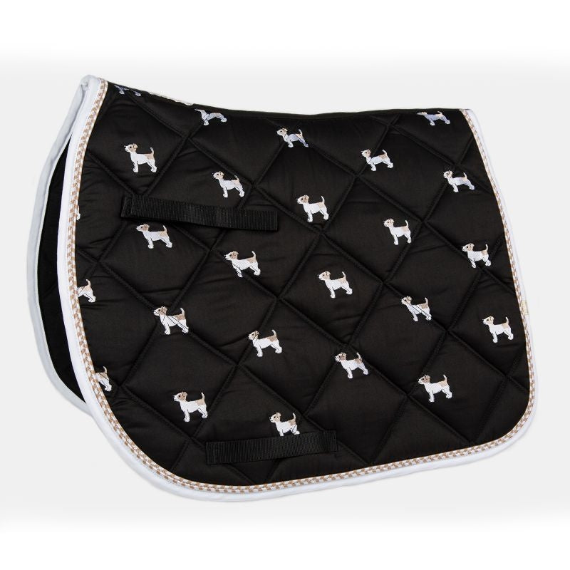 Lettia Embroidered Jack Russel AP Saddle Pad