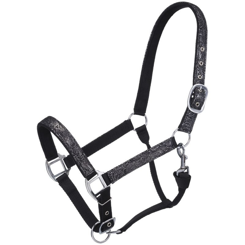 Tough1 Adj Nylon Halter with Floral Overlay