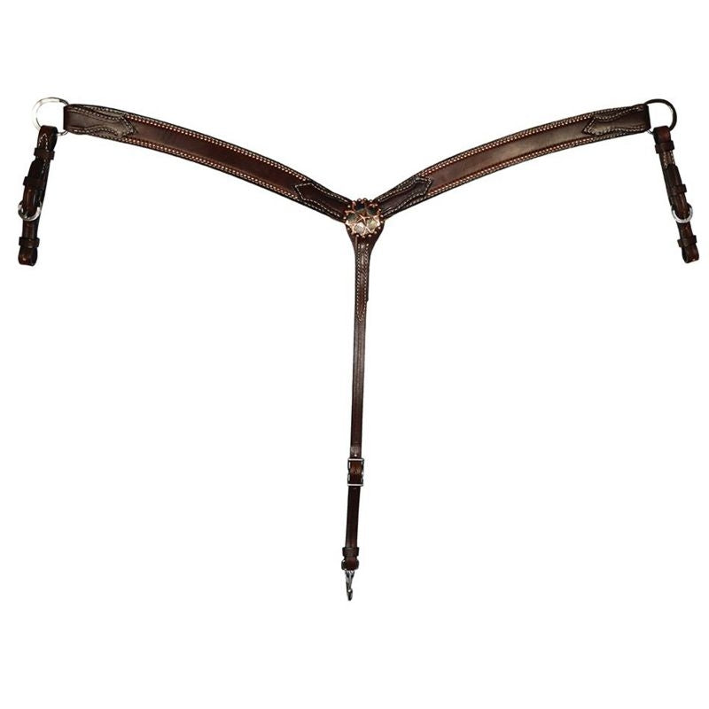 Reinsman Choc Antique Star/Dots Breast Collar