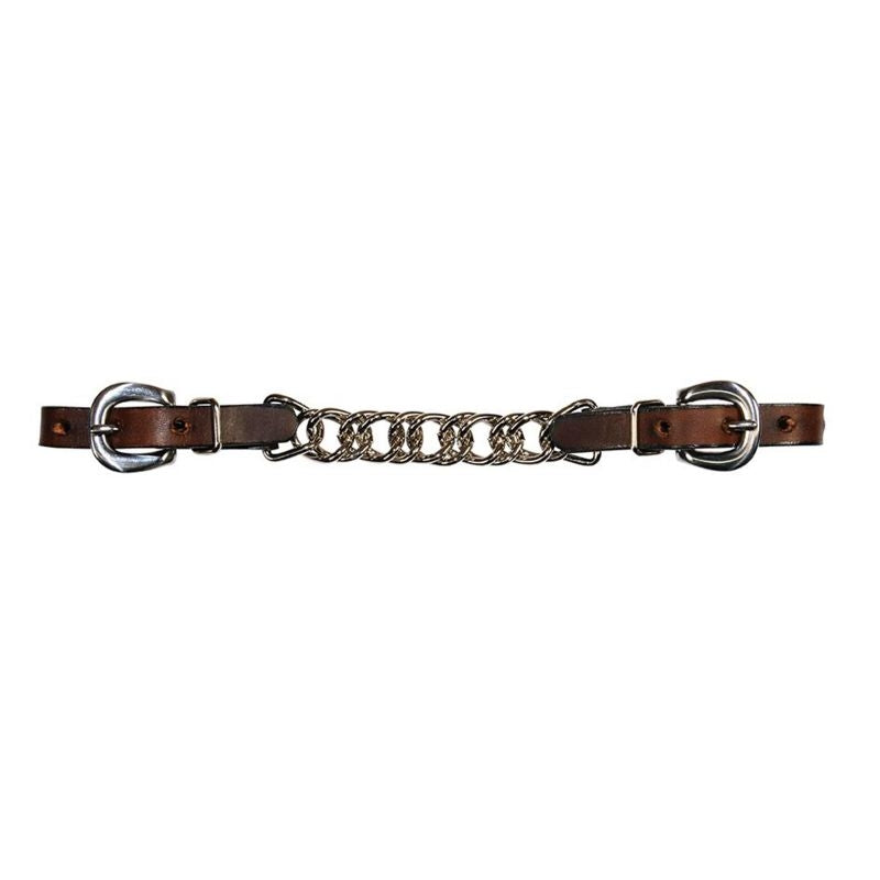 Reinsman Chocolate Bridle Leather Curb Chain