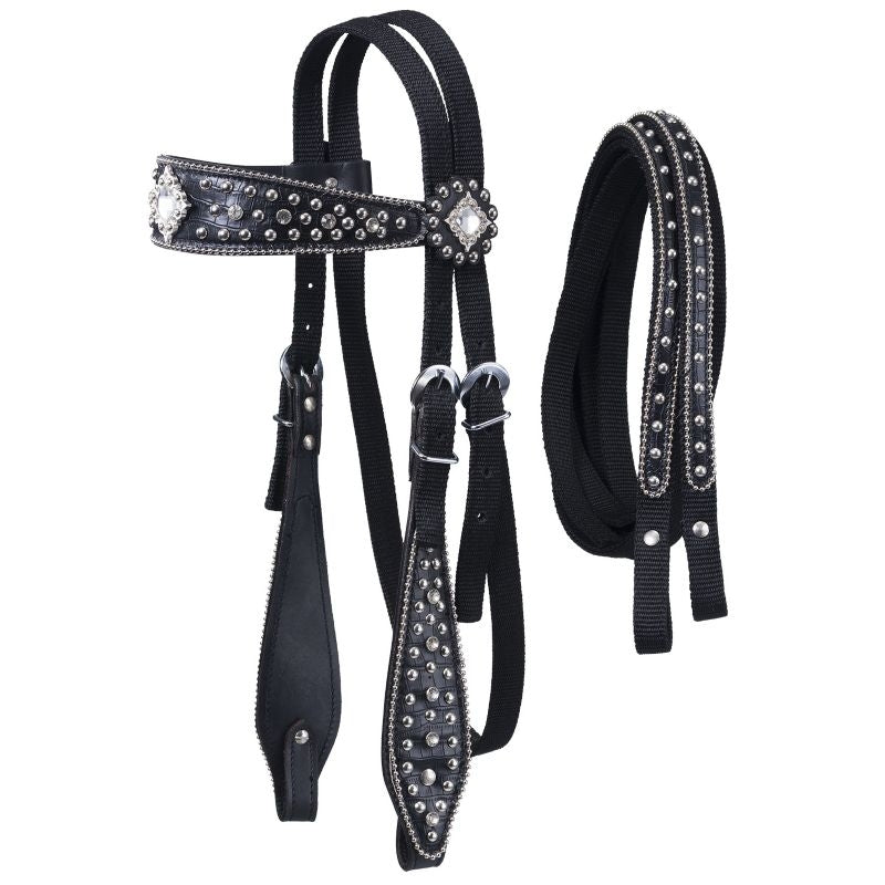 Eclipse by Tough 1 Starlight Headstall with Reins