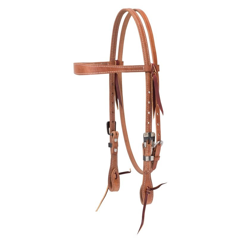 Weaver Buttered Heel 5/8in Slim Browband Headstall