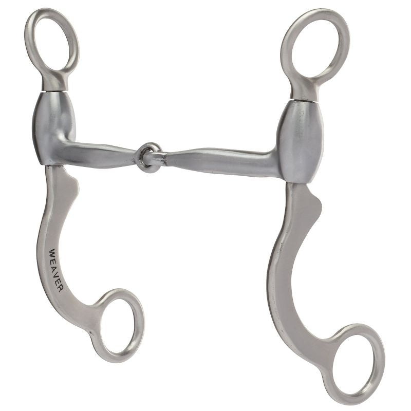 Weaver Stainless Steel S-Shank 2pc Snaffle Bit