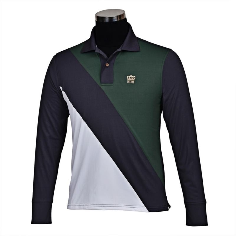 GHM Mens Pro Sport Long Sleeve Polo