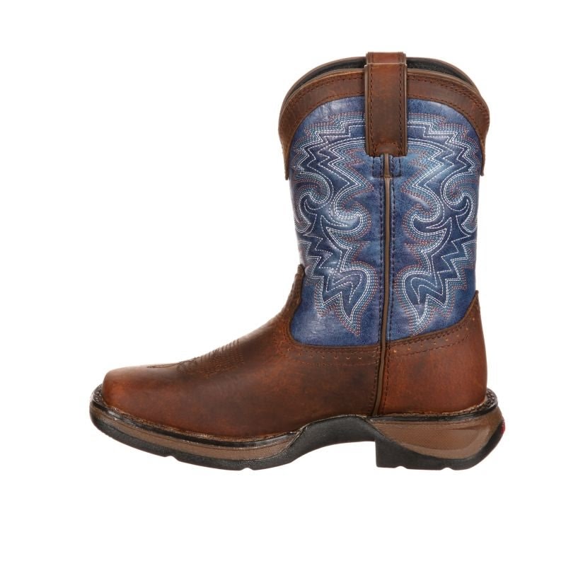 Lil Rebel Durango Kids Sq Toe Navy Blue Boots