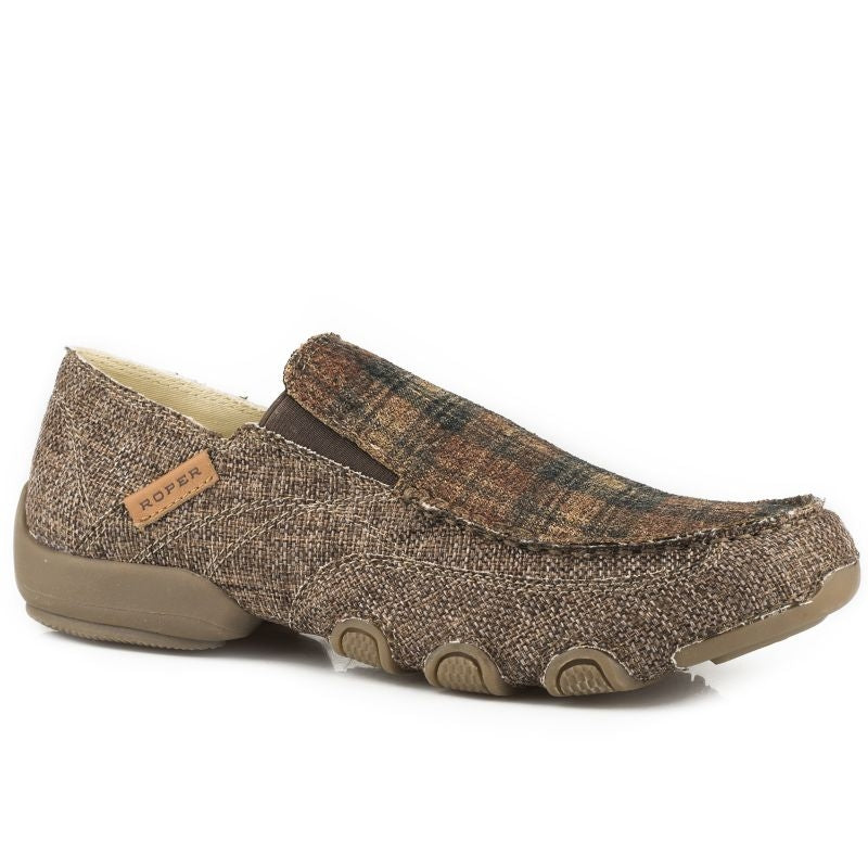 Roper Mens Dougie Speckled Brown Casual Shoes