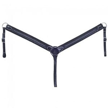 Tough1 Nylon Leather Breast Collar with Overlay