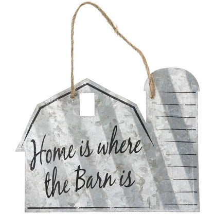 Barn Shaped Metal Sign