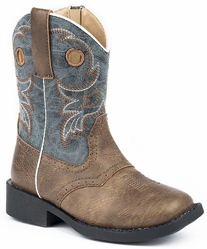 Roper Infants Daniel Round Toe Blue Boots