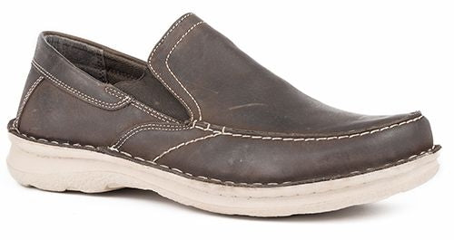 Roper Mens Will Slip-On Dark Brn Casual Shoes
