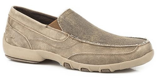 Roper Mens Charlie Tan Distressed Driving Moc