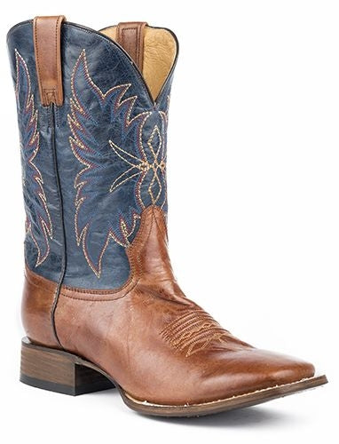Roper Mens Scriptures Sq Toe Black Boots