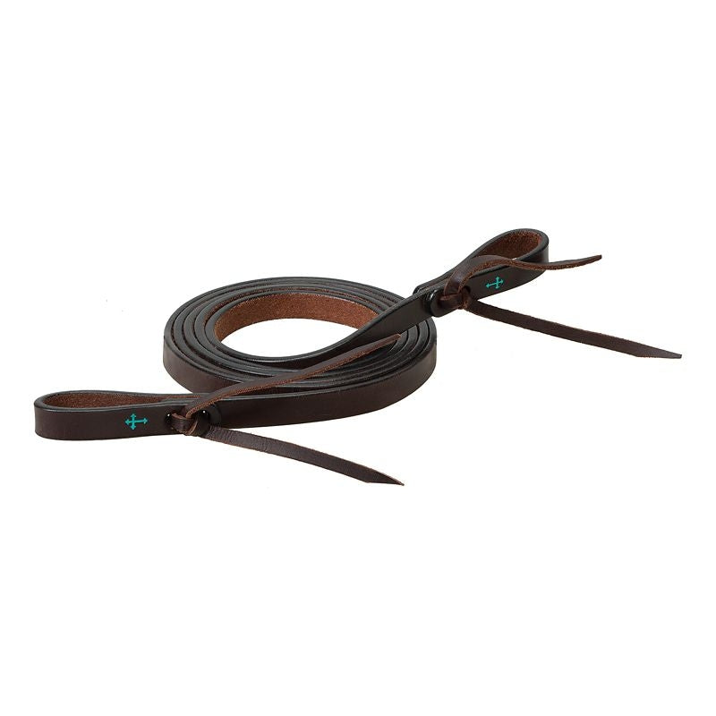 Weaver Turquoise Cross 5/8inx7ft Roping Rein