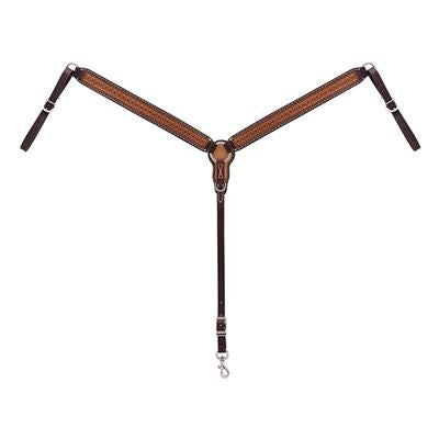 Weaver Leather Turq Cross Tooled Breast Collar
