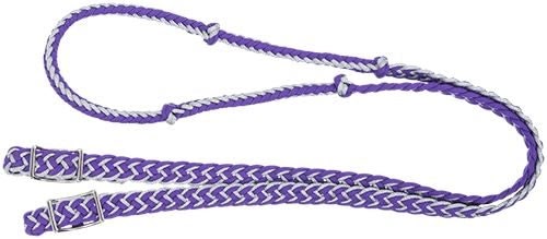 Tough1 Metallic Cord Knotted Roping Reins