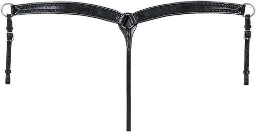 Tough1 Zig Zag Tooled Cowhide Breastcollar