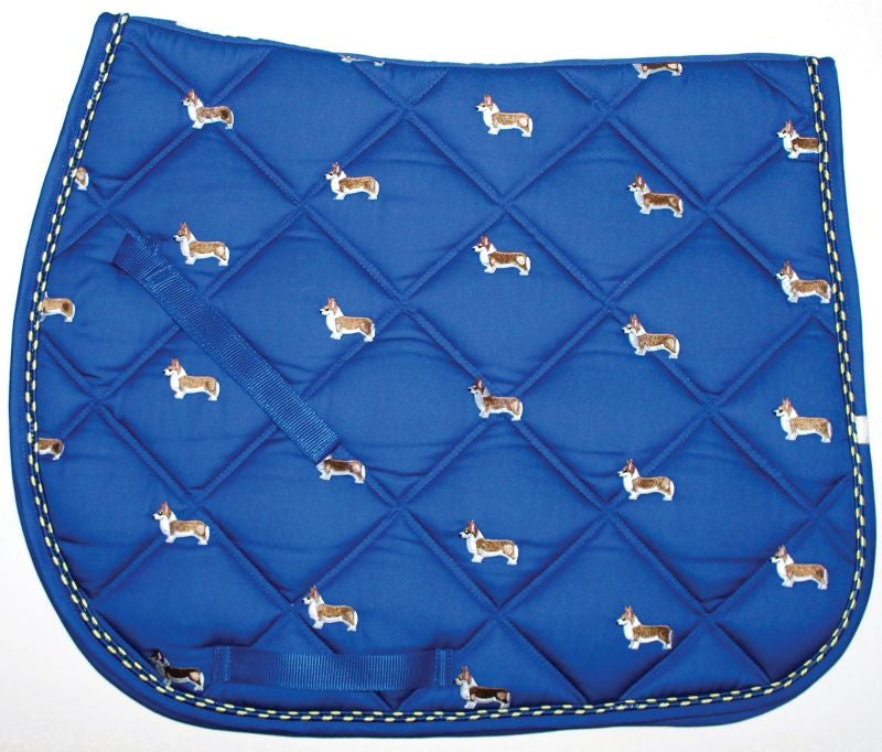 Lettia Embroidered Corgi AP Saddle Pad