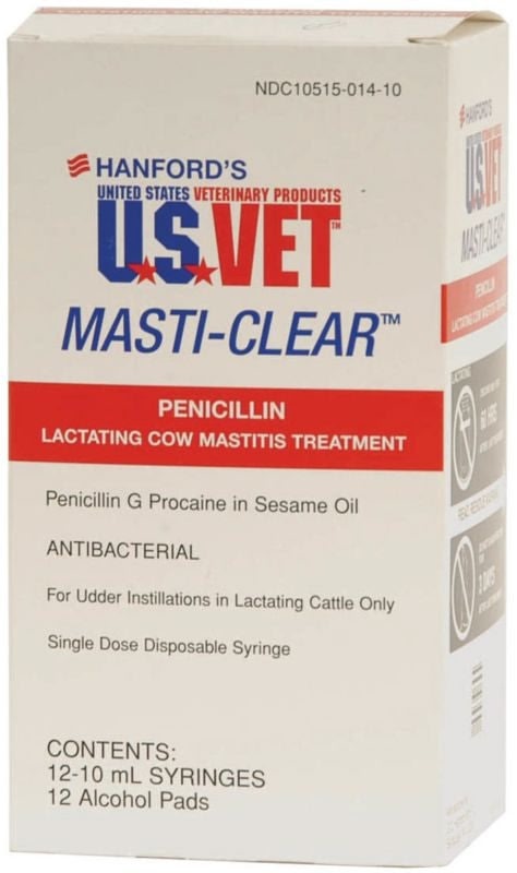 Hanfords US Vet Masti-Clear Mastitis Penicillin