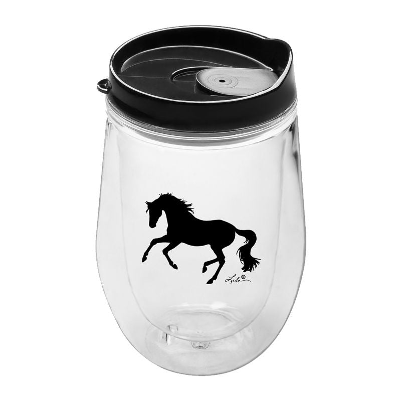 Double Walled Acrylic Lila Horse Tumbler